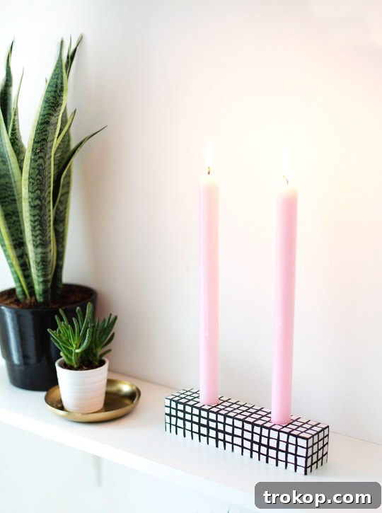 patterned #DIY candle holder - sugar and cloth