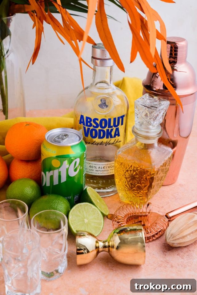 ingredients used for the Cactus cooler shot