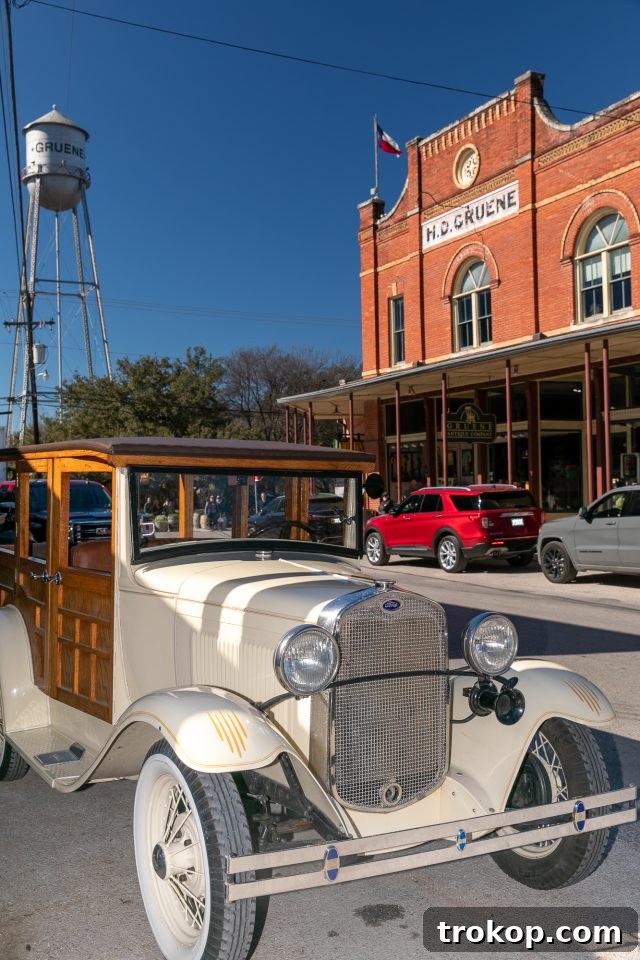 Explore New Braunfels: Attractions and Boutiques 21 Gruene Historic District in New Braunfels, Texas, with historic buildings and charm