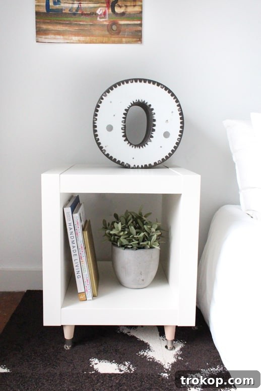 Ikea Side Table Reinvented 6 The finished DIY Ikea Hack Side Table, showcasing its simplicity and modern design