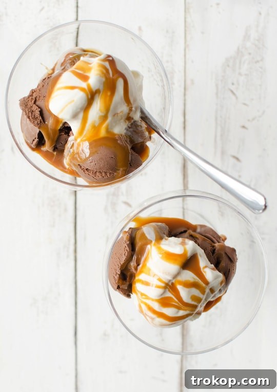 Bailey's Ice cream with whiskey caramel sauce recipe - sugar and cloth