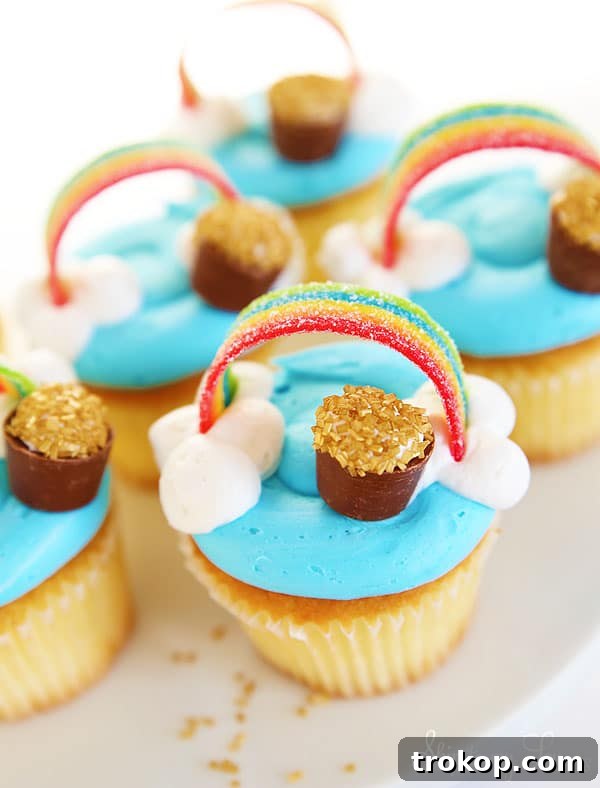 Rainbow Cupcakes for St. Patrick's Day food ideas