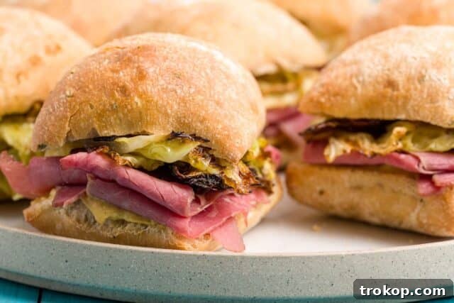 Corned Beef and Cabbage Sliders 