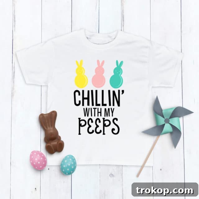 Cricut Marshmallow Peeps Bunnies Easter Shirt