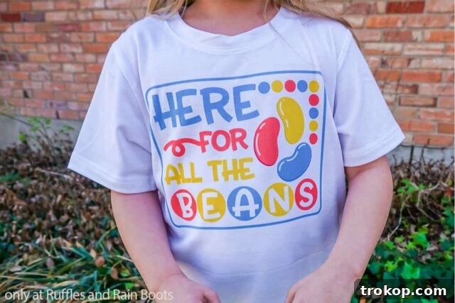 Cricut 'Here for All the Beans' Easter Shirt for kids