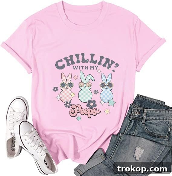 Chilling With My Peeps Shirt for a relaxed Easter celebration