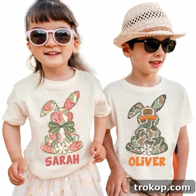 Personalized Bunny and Name Shirt for children