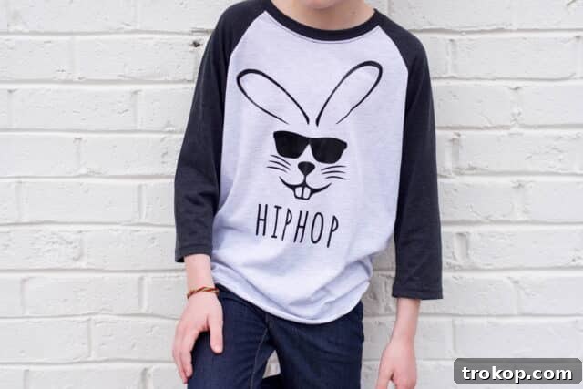DIY Hipster Bunny T-shirt with Heat Transfer Vinyl