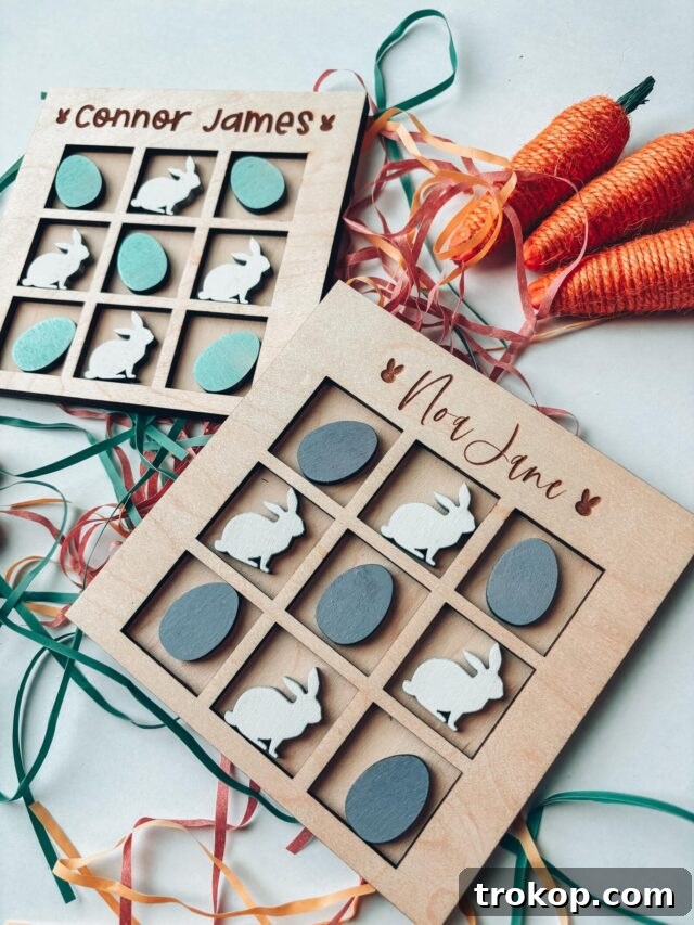 Bunny Tic Tac Toe, Kids Easter,Bunny and Eggs, Easter Basket Ideas, Easter Basket Filler, Easter Basket Gift,Kids Games,Wooden Game for Kids