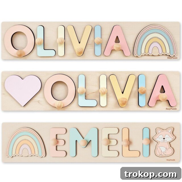 Name Puzzle With Pegs Personalized Wooden Name Puzzle Wooden Toys Custom Name Puzzle by BusyPuzzle Christmas Present Personalized Birthday Baby 1 Year Old...
