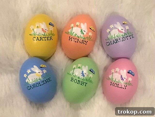 Personalized Hand-Painted Ceramic Easter Egg