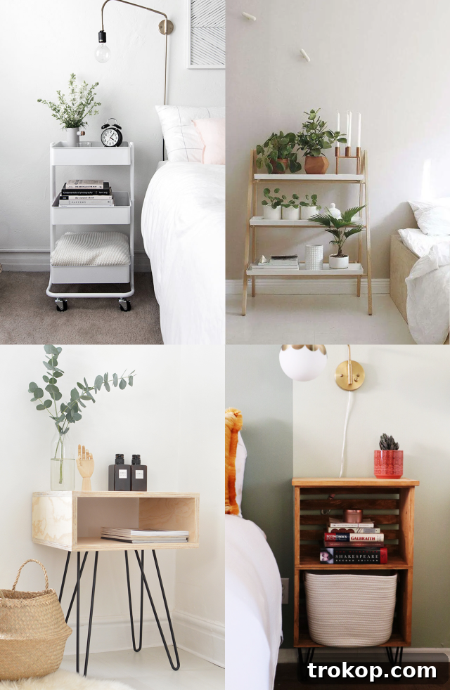 Creative DIY nightstand ideas to upgrade your bedroom look
