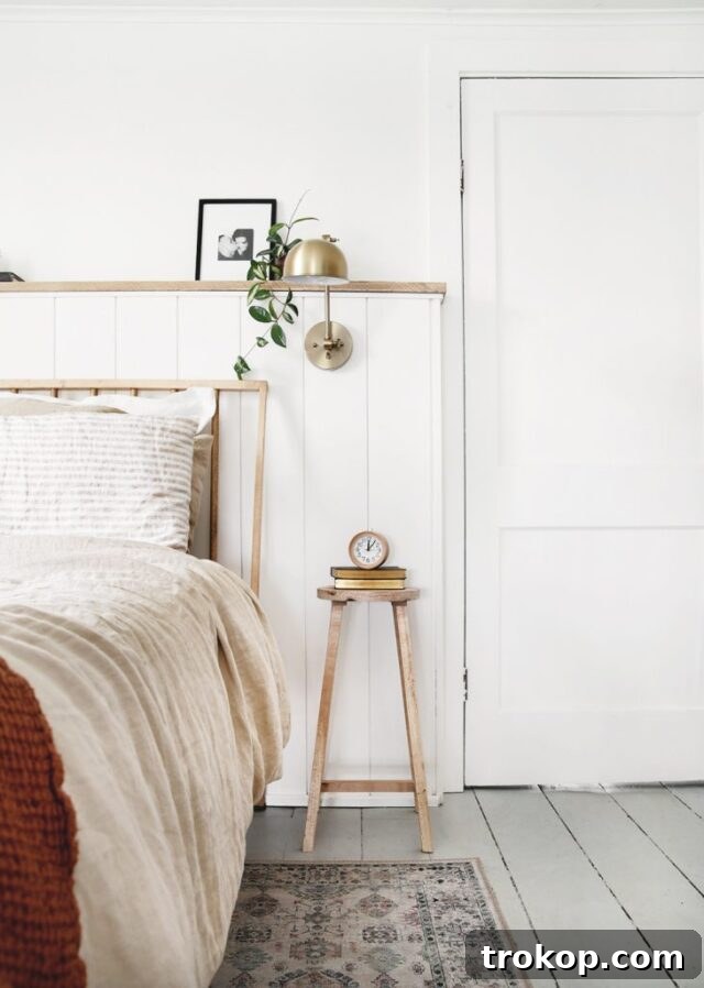 Wood Stool Nightstand