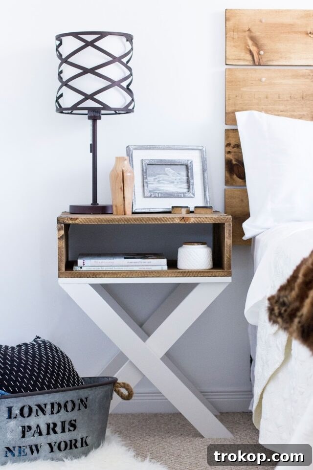 X-Shaped Bedroom Nightstand