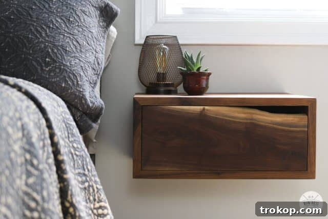 DIY Floating Nightstand