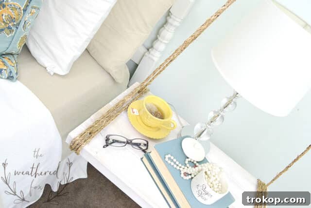 Hanging DIY Nightstand