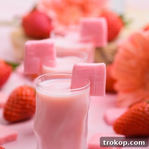 The best Pink Starburst shots recipe by Sugar and Cloth, a vibrant and creamy cocktail.