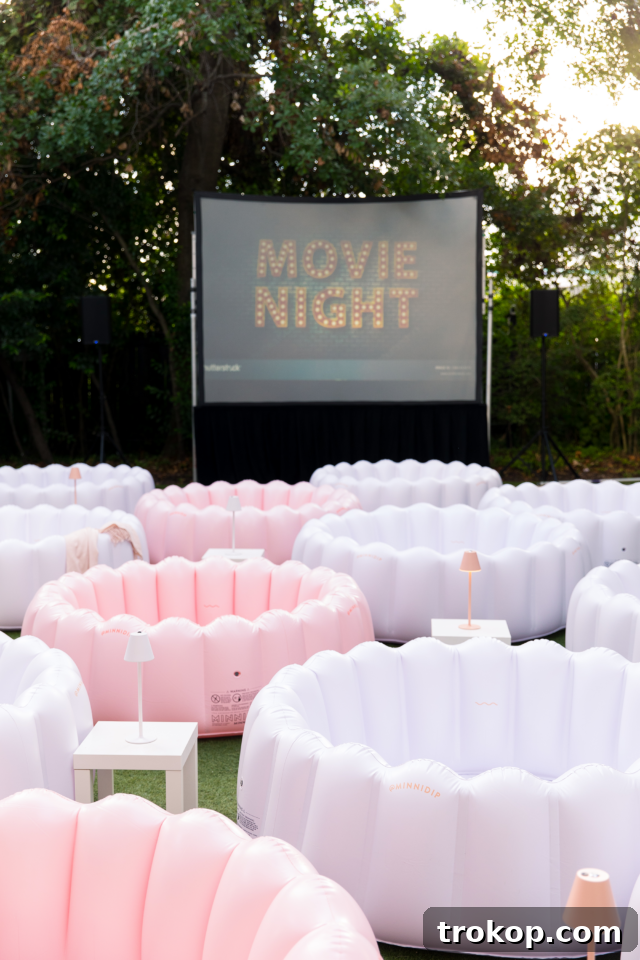 37 Unique Adult Birthday Party Ideas 18 Juliana Movie Night for adult birthday party ideas and outdoor movie night ideas