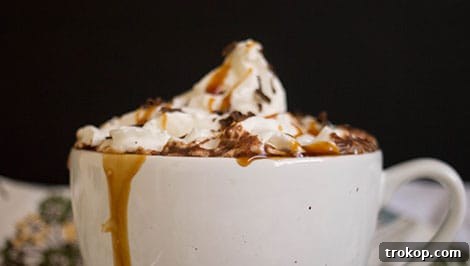 Delicious Homemade Salted Caramel Mocha ready to drink
