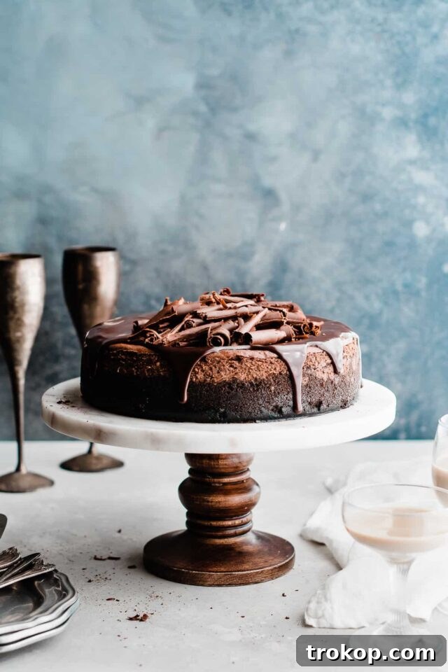 Baileys Bliss: 15 Irresistible Dessert Creations 9 Baileys Chocolate Cheesecake with Chocolate Ganache