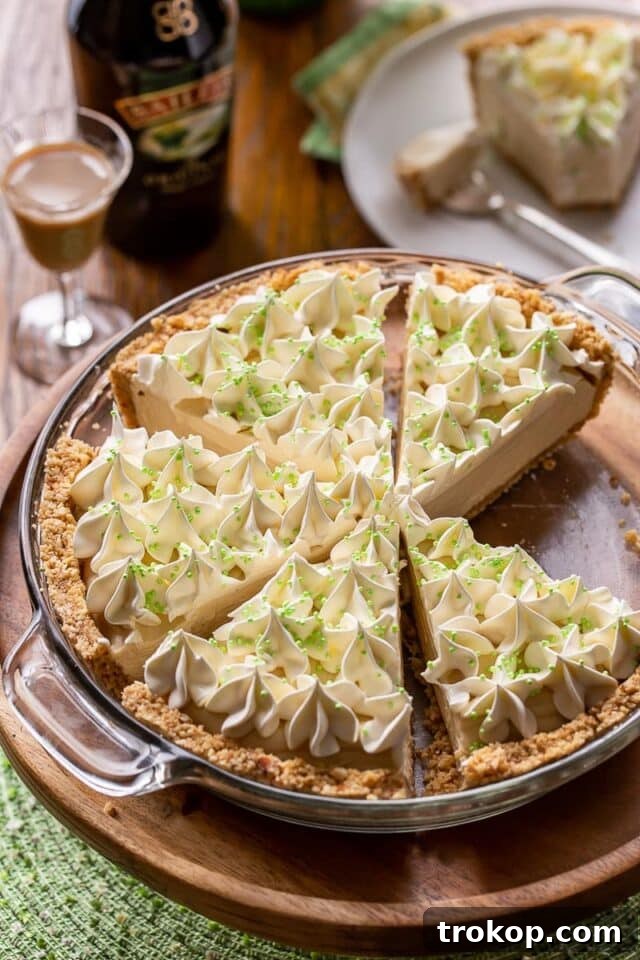 Baileys Bliss: 15 Irresistible Dessert Creations 11 Baileys Irish Cream Pie with White Chocolate