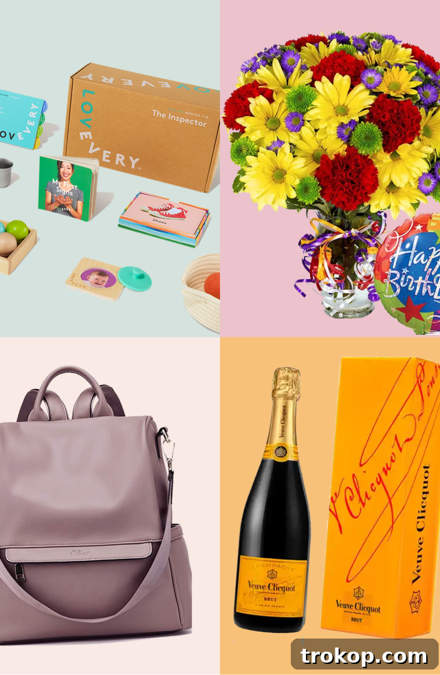 24 Last-Minute Birthday Gifts That Seem Perfectly Planned 2 A collection of vibrant and thoughtful last-minute birthday gift ideas arranged artfully, including a small plant, colorful books, a scented candle, and a gourmet snack box, symbolizing ease and elegance in gifting.