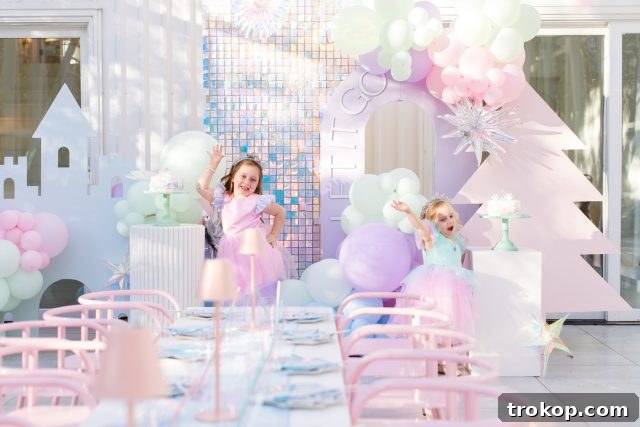 Winter Wonderland Birthday Bash 3 Gwen and Luca's enchanting DIY Frozen Birthday Party at the Juliana event space in Houston, captured by Sugar & Cloth