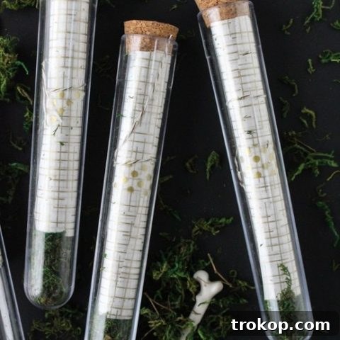 DIY Scroll Test Tube Invitations - sugar and cloth