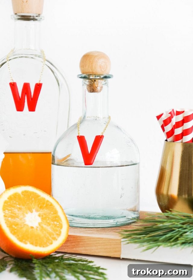 38 Unforgettable Gifts for Dad, Chosen by His Daughter 14 DIY Decanter Tags tutorial by Sugar & Cloth, an award winning DIY and lifestyle blog - a creative and personalized gift for dad's home bar