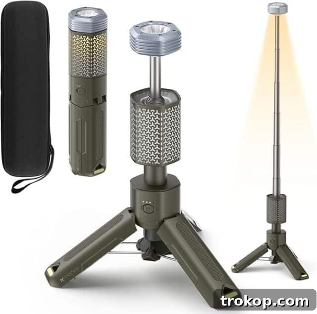 38 Unforgettable Gifts for Dad, Chosen by His Daughter 22 MORIKO Camping Lights Rechargeable Telescopic, Portable Collapsible Magnetic Lantern Camping Essentials, 10,500mAh IP67 Waterproof LED Flashlights, Camping Gear for Hiking Fishing Travel Emergency - ultimate camping companion