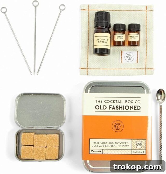 38 Unforgettable Gifts for Dad, Chosen by His Daughter 28 Old Fashioned Cocktail Kit - The Cocktail Box Co. Premium Travel Cocktail Kits | Old Fashioned Kit, Muddler, Cocktail Sugar Cubes, Bitters for Cocktails | Old Fashioned Bar Mixology, Old Fashioned Mix - perfect for travel