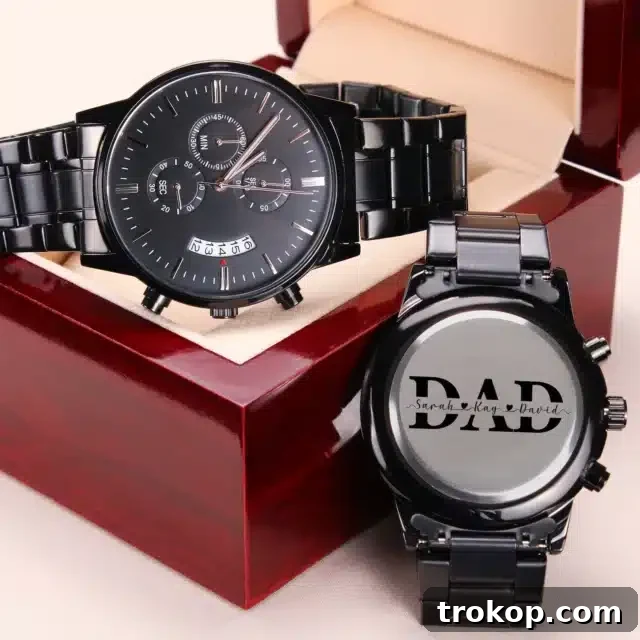 38 Unforgettable Gifts for Dad, Chosen by His Daughter 34 Engraved Watch For Dad With Kids Names, Personalized Father's Day Gift For Dad Engraved Stainless Steel Watch, Christmas Gift For Stepdad - a timeless and meaningful gift