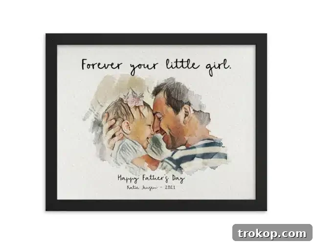 38 Unforgettable Gifts for Dad, Chosen by His Daughter 35 Personalised Dad Drawing, Fathers Day Present For Him From Daughter Wife, Meaningful Artwork, Birthday Art Gift, Father's Day unforgettable - a heartfelt custom art gift