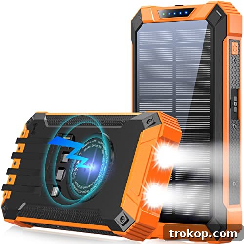 38 Unforgettable Gifts for Dad, Chosen by His Daughter 5 Power Bank Wireless Charger 36000mAh Built in 4 Cables and Dual Flashlights 15W Fast Charging Power Bank Six Outputs Three Inputs Solar Portable Charger Compatible with All Mobile Devices - a practical tech gift