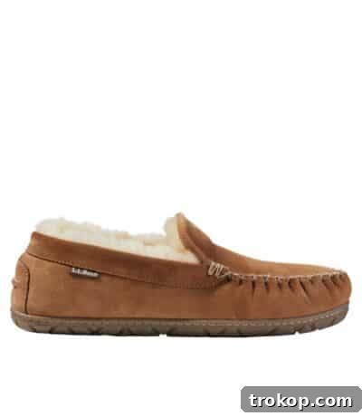 38 Unforgettable Gifts for Dad, Chosen by His Daughter 7 Men's Wicked Good Slippers by LL Bean - a cozy and practical gift for dad from daughter