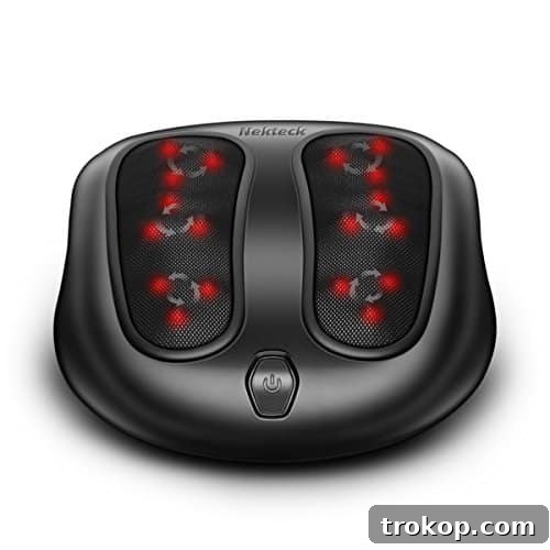 38 Unforgettable Gifts for Dad, Chosen by His Daughter 8 Nekteck Foot Massager with Heat, Shiatsu Heated Electric Kneading Foot Massager Machine for Plantar Fasciitis, Built-in Infrared Heat Function and Power Cord - ultimate relaxation for dad