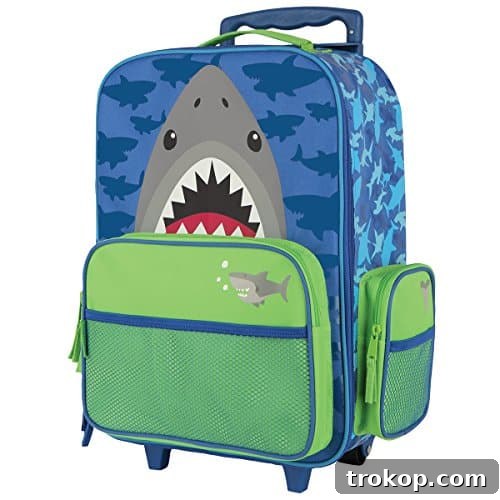 Make Travel a Breeze: 21 Top Kids' Luggage, From Carry-Ons to Ride-Ons 22 Stephen Joseph Boys Classic Rolling Luggage, Shark, One Size