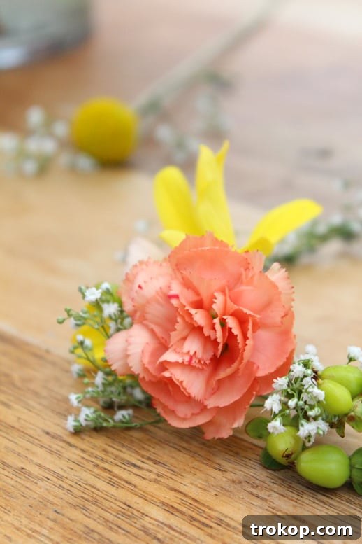 Woman happily wearing her long-lasting DIY floral headpiece at an outdoor event in Texas