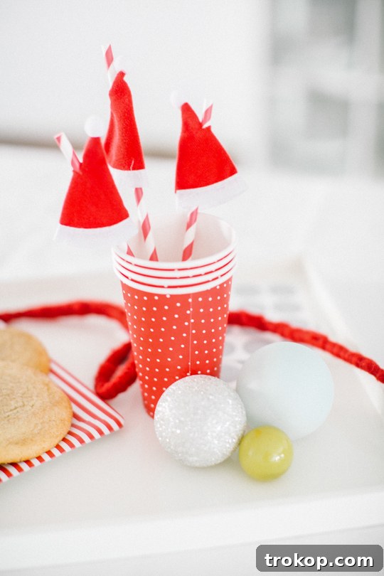 Festive Santa Hat Swizzle Sticks: A DIY Minute Miracle 2 DIY Santa Hat Straw Toppers - Festive Holiday Drinks