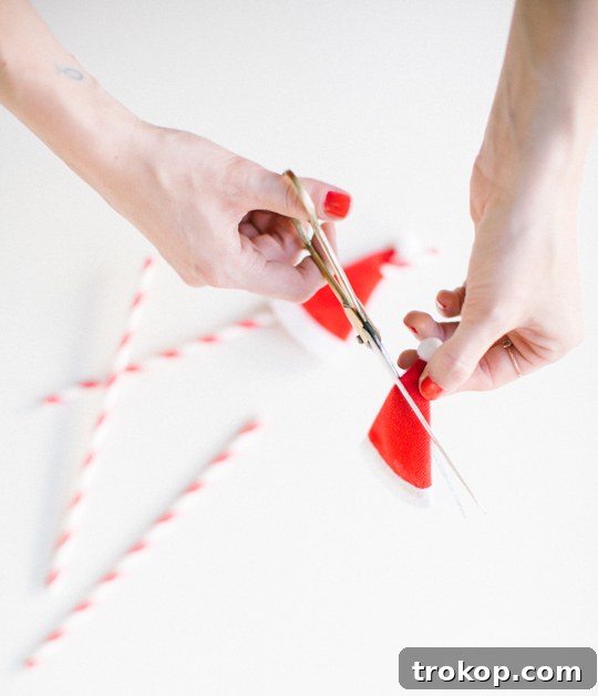 Festive Santa Hat Swizzle Sticks: A DIY Minute Miracle 3 DIY Santa Hat Drink Stirrers or Drink Name Tags
