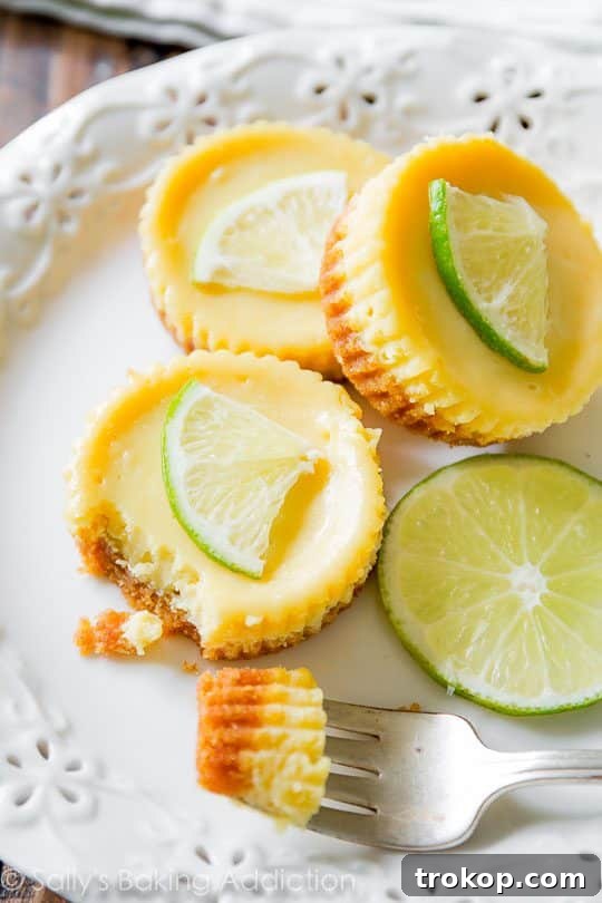 Individual mini key lime pies with whipped cream topping