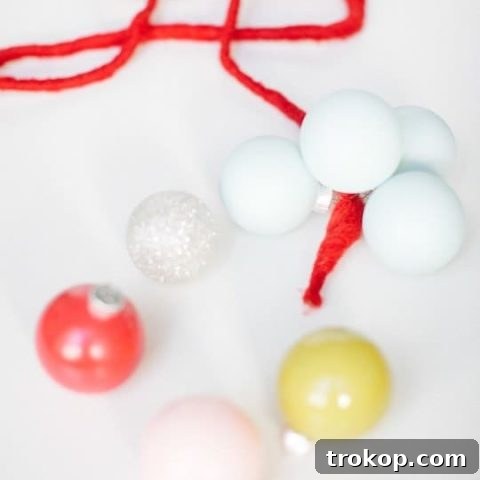 DIY Color Block Ornament Garland - sugar and cloth