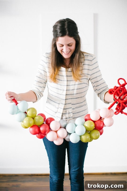 Holiday craft party in full swing, creating DIY decor