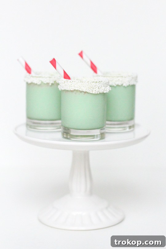 Delicious Christmas Cookie Ice Cream Shots, perfect for holiday parties and festive celebrations.