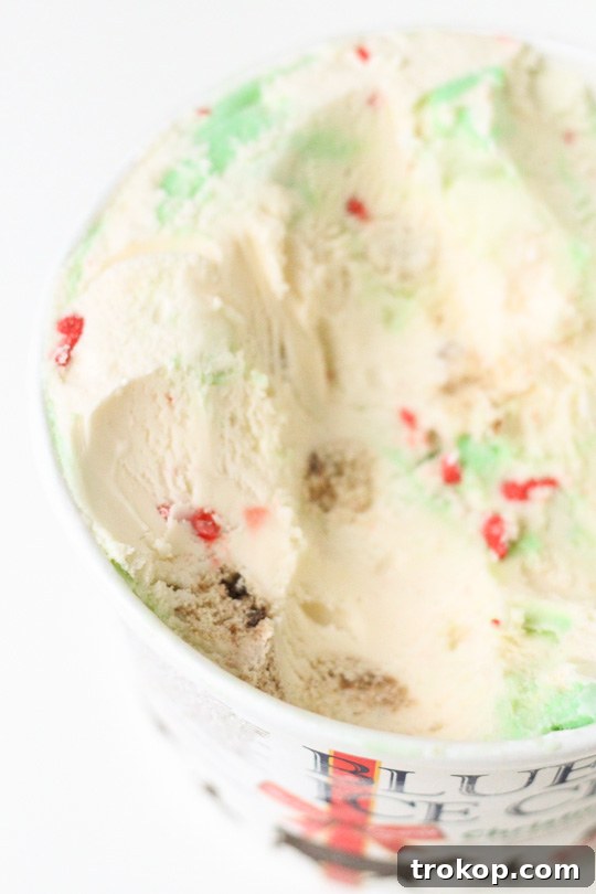 Ingredients for Christmas cookie ice cream shots laid out on a table.