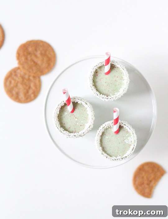 A festive holiday spread featuring Christmas cookie ice cream shots and other treats.