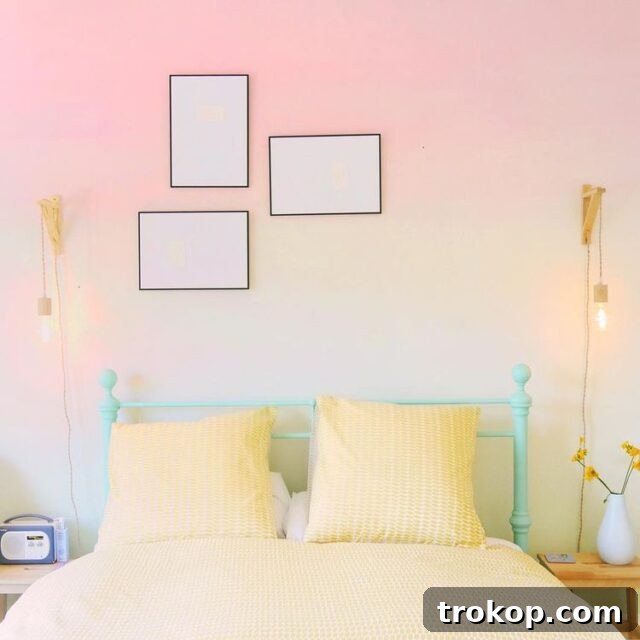 22 Girls' Room Paint Ideas to Make Her Space Her Own 11 ombre wall for a painting idea