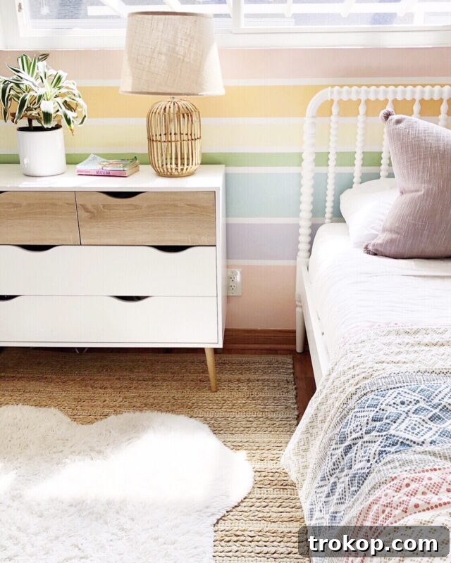 22 Girls' Room Paint Ideas to Make Her Space Her Own 6 diy rainbow wall for girls bedroom paint ideas