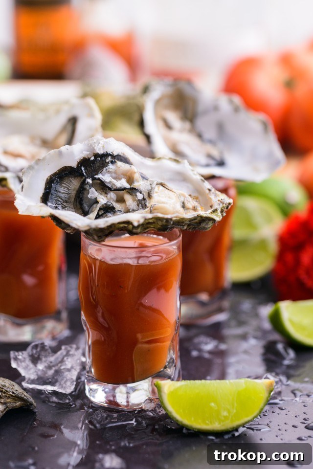 Oyster Shooter Recipe
A Zesty Oyster Shooter to Kickstart Your Palate 7 Sprinkling Salt Flakes on Top of Fresh Oyster