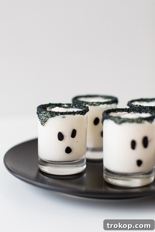 Terrifying Tipples for a Spooktacular Halloween 3 ghouls guts ice cream cake shot recipe | sugarandcloth.com